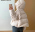 Winter Solid Color Hooded Puffer Jackets